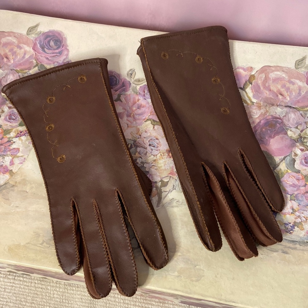 Vintage Driving gloves 6/7 brown
